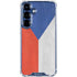 Czech Republic Flag Distressed Galaxy S25 Clear Case